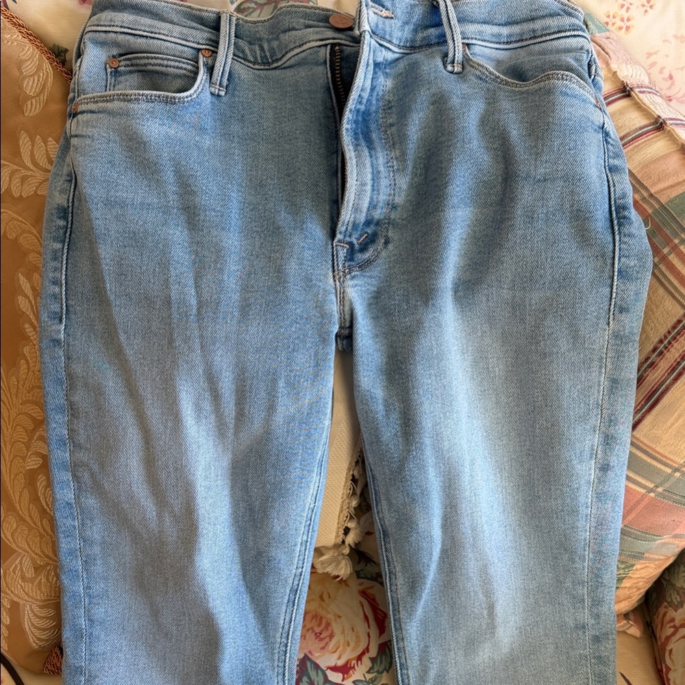 MOTHER Light Blue Straight Leg Jeans